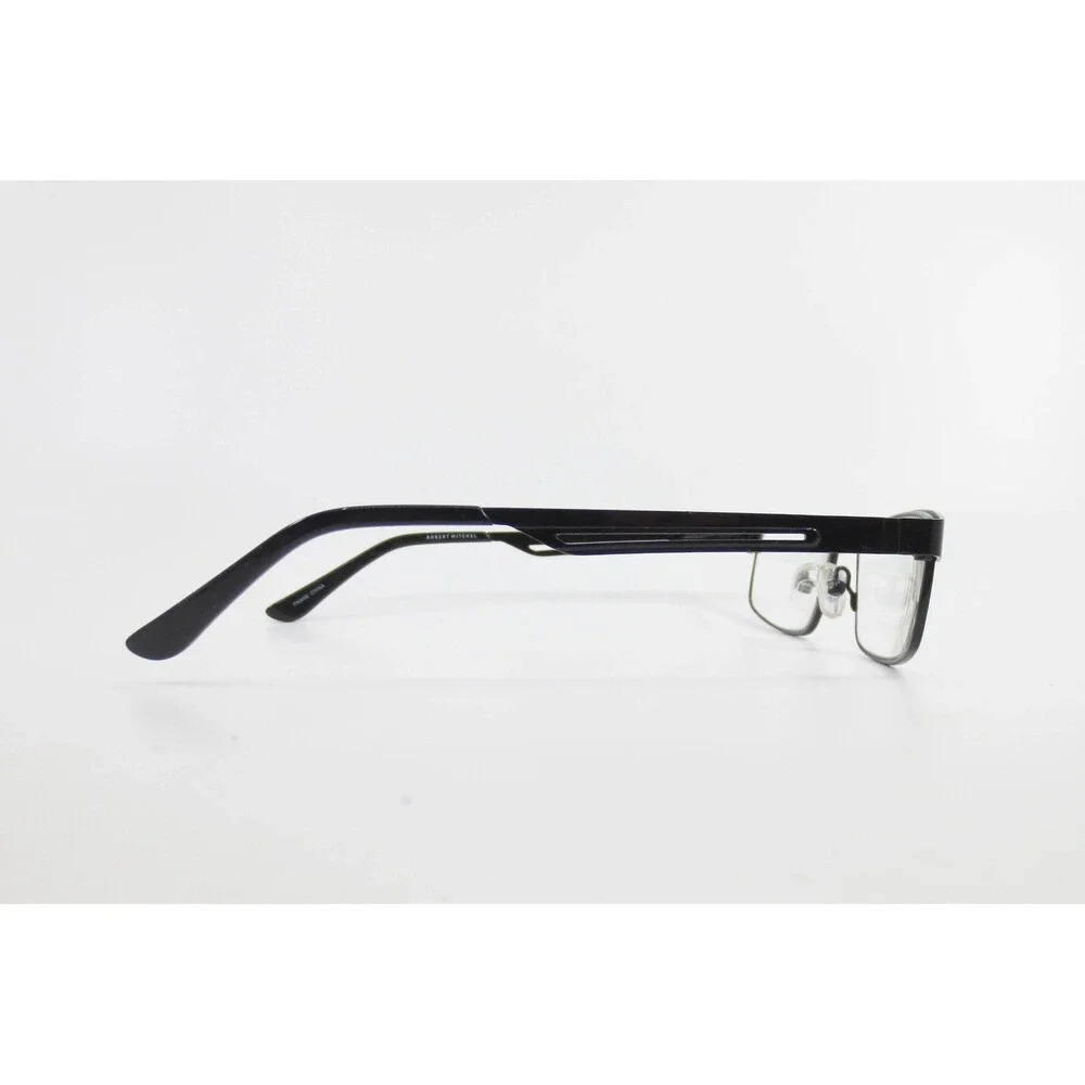 Robert Mitchell RM 202122 BK Black Rectangular Eyeglass Frames 52-16-140 Mens